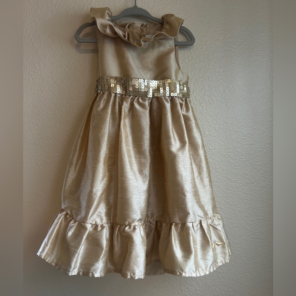 ✨🤎CHILDRENS GOLD DUPIONI SILK  🤎✨